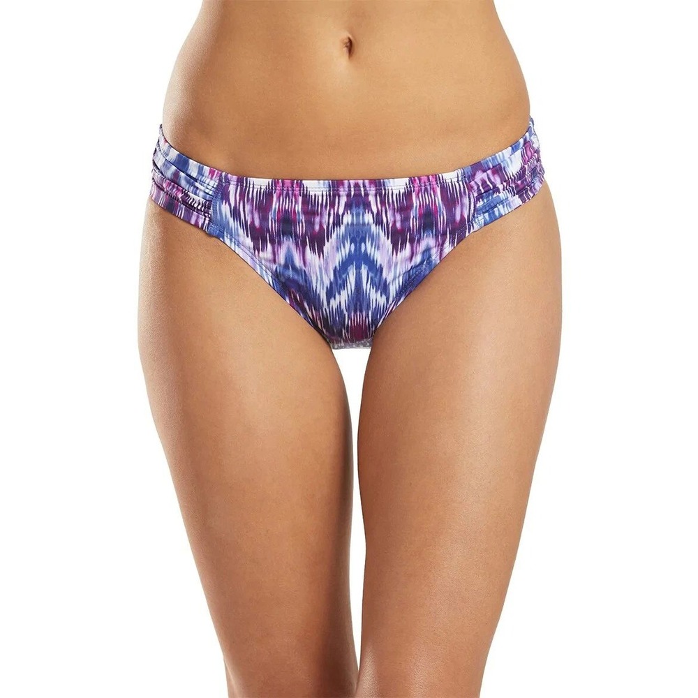 NWT Tommy‎ Bahama Ikat Shirred Hipster Bikini Bottom Blue Monday Purple XL